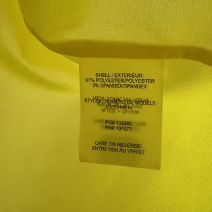 Alice + Olivia Blouse Womens Medium Yellow Sleeveless Sheer Boat Neck Top thumbnail 5