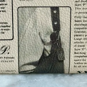 NWT Coach Large Corner Zip Wristlet in Vintage Newspaper Print thumbnail 3