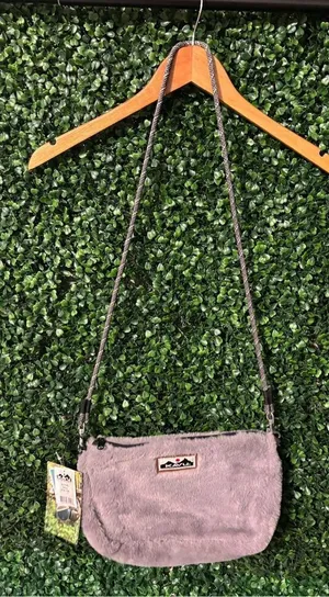 Kavu Stone Gray NWT So Fluffy Long Strap Bag thumbnail 1