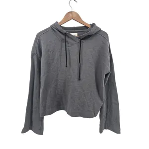 Fabletics Hoodie Womens Medium Demi Lovato LS1827882 Gray Cropped EUC thumbnail 2