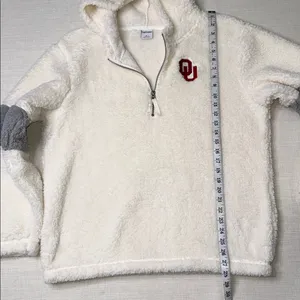 Women's Oklahoma Sooners sherpa hoodie with a quarter-zip thumbnail 7