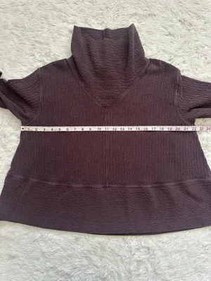 Lululemon Retreat Yourself Pullover Turtleneck Long Sleeve Textured Brown Sz M/L thumbnail 10