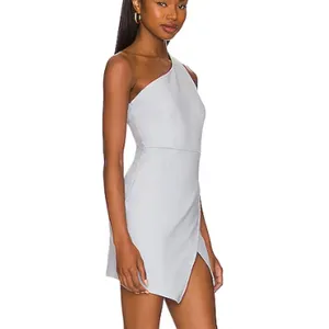 Superdown Pastel Blue One Shoulder Mini Dress SMALL Bodycon Cocktail Revolve NEW thumbnail 2