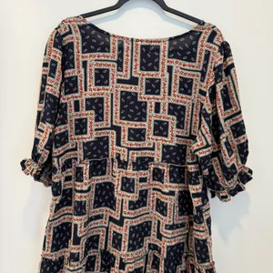 Natural Life Collette Navy Floral Maxi Dress size L thumbnail 9