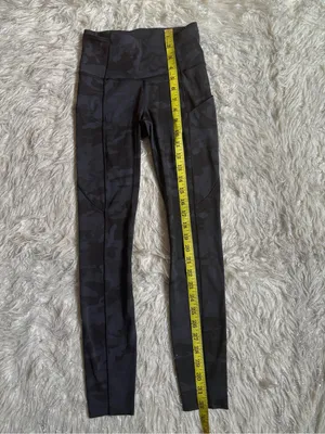 Lululemon Athletica Multi Gray Camo Women’s Fast Free High-Rise Leggings Size 2 thumbnail 6