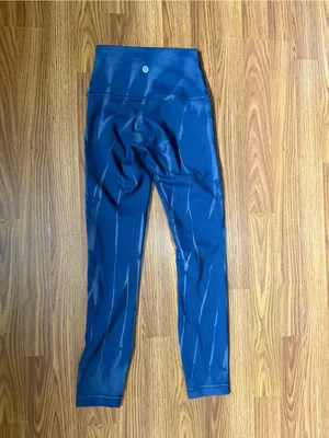 Lululemon Wunder Train Mid-Rise Tights Sun Bleached Wash True Navy 0 thumbnail 4