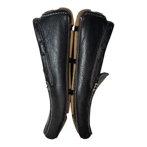 Banana Republic Black Pebbled Leather Slip-On Loafers thumbnail 4