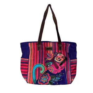 Laurel Burch Elena Shoulder Tote Bag Purple thumbnail 5