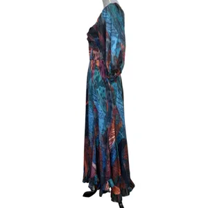 Anthropologie Hutch Twist Front Puff Sleeve Ruffle Hem Dress 4 Wedding Guest thumbnail 2