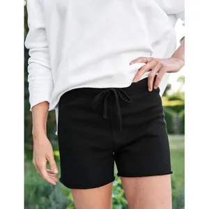 Frank & Eileen Pearl Favorite Sweatshorts Black Cotton Raw Hem LAB635TF thumbnail 4