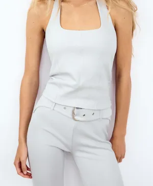 ZARA Interlock Halter Top thumbnail 1