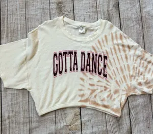 Aerie Offline Size XL Women’s Cropped Waffle Knit "Gotta Dance" Tie Dye Top thumbnail 1
