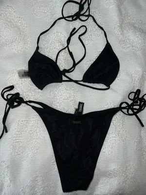 Triangl Black Sparkly Bikini thumbnail 1