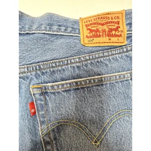 Levi's‎ 501 Original Womens Denim Short Distressed Raw Edge Blue Jean Size W33 thumbnail 12