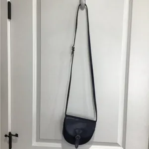 Made In Italy Crossbody Bag Handcrafted Italian Leather Handbag Blue thumbnail 6