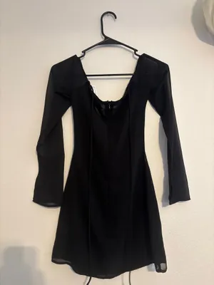Princess Polly Black Mini Dress Long Sleeve 0 thumbnail 5