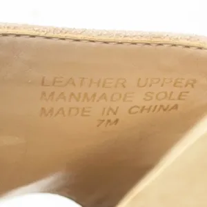 ANN TAYLOR Missy Leather Dominican Sand Chain Wooden Mule Clog Slides, Size 7 thumbnail 2