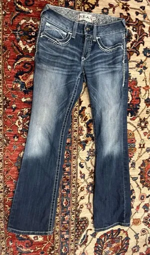 Ariat Real Denim Women's Mid Rise Boot Cut Blue Jeans Size 29 Regular thumbnail 1