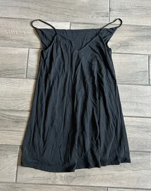 Lulu's Black Spaghetti-Strap Slip Mini Dress thumbnail 1