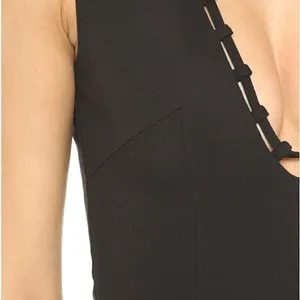 FINDERS KEEPERS Black Lace Up Fitted Midi Dress Sleeveless Party Size XXS‎ thumbnail 8