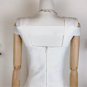 Elliatt Monumental Bandage Mini Dress in Ivory Size Small NWT thumbnail 6