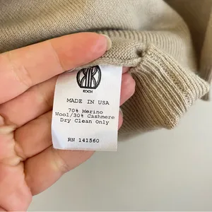 KOCH Polar Bear Merino Wool-Cashmere Blend Dolman Sweater Size‎ XS thumbnail 7