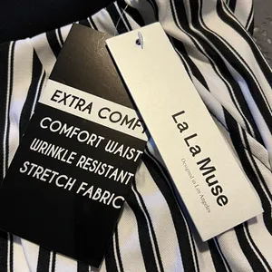 NWT LaLa Muse Women’s Striped Stretchy Pants Q12 thumbnail 3