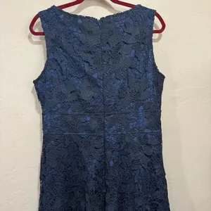 Kimilily Size Large Blue Lace MIDI Dress thumbnail 6
