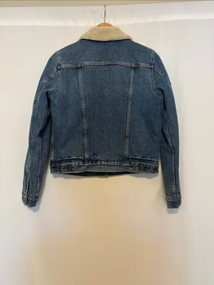 Levi's Sherpa Trucker Denim Jacket Blue Size Small thumbnail 8