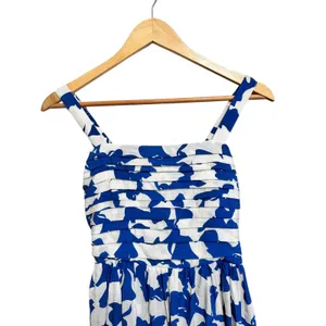 Abercrombie & Fitch Emerson tiered‎ maxi blue white dress XS Sleeveless thumbnail 3