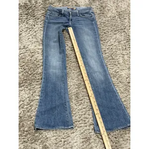 Paige Premium Denim Lou Lou Flare Jeans Light Blue Low Rise Women’s Size 24 thumbnail 11