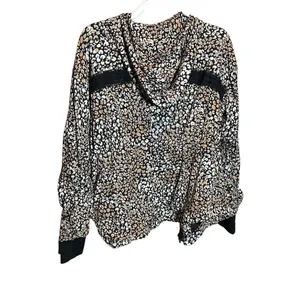 Free People Run Wild Hooded Jacket in‎ Leopard Sz Small thumbnail 5