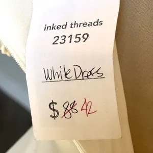TCEC White Ruffle Flutter Sleeve Mini Dress S Square Neck Cocktail Minimalist thumbnail 9