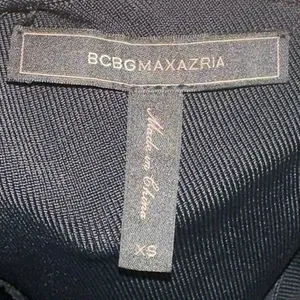 BCBGMaxazria Black Sculpted Crop Tank Top‎ XS Bodycon Minimalist thumbnail 3