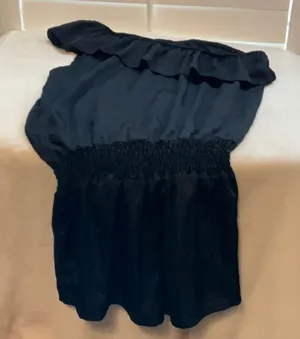 Soulmates Black Ruffled Smocked Jumpsuit thumbnail 1
