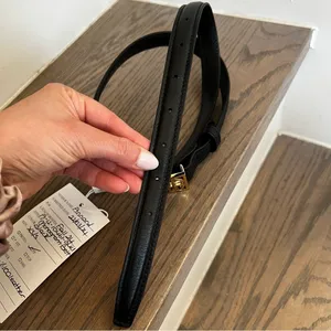Anine Bing AB Monogram Leather Belt in Black with Gold Hardware - NWT thumbnail 7