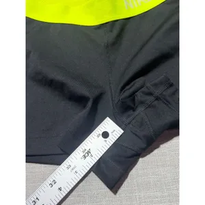 Nike Pro Women Small Black Neon Yellow 3 Inch Inseam Compression Shorts Athletic thumbnail 5