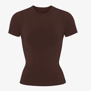 Nwt Skims Soft Smoothing T-Shirt In Cocoa L thumbnail 2