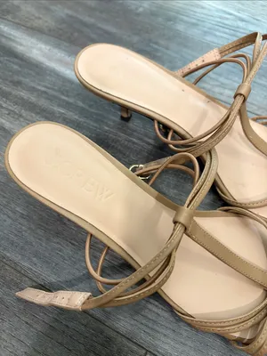 J. Crew Strappy Kitten-heel Sandals Nude 8.5 thumbnail 3