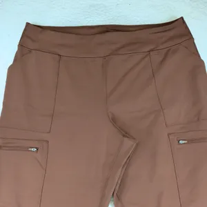 Duluth Trading Co Noga Namastash Bootcut Pants Brown Cargo Womens XXL Reg 52836 thumbnail 6
