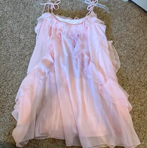 Pink ruffle babydoll dress wild fable thumbnail 1