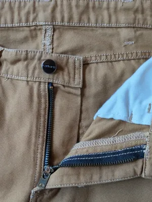 Carhartt SALES SAMPLE Womens Sz 4 Brown Canvas Carpenter Work Pants Pima Nylon thumbnail 9
