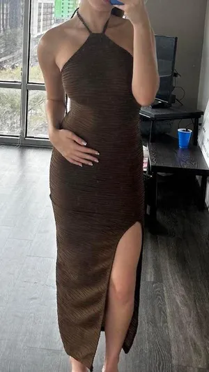 Brown Maxi Dress Size XS thumbnail 1