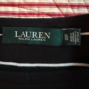 Lauren Ralph Lauren Black and White Striped Top thumbnail 9