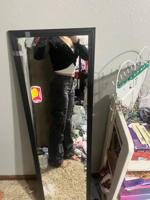 Dark Grey American Eagle Cargo Pants thumbnail 3