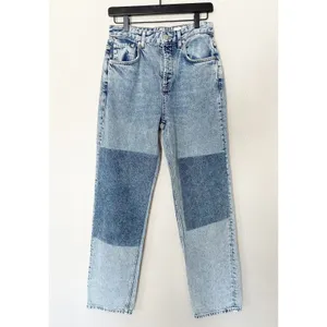AG Adriano Goldschmied Patchwork‎ Straight Leg Jeans Light Wash Womens Size 25 thumbnail 2