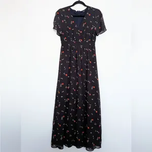 Madewell Tulip-Sleeve Maxi Dress in Sweet Blossoms size 0 thumbnail 2