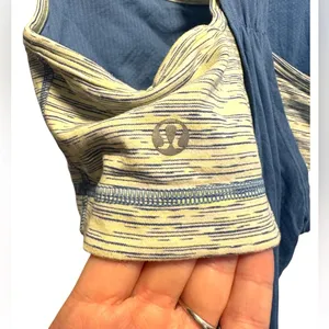 Lululemon Blue and yellow top with built in bra thumbnail 5