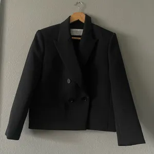Equipment Femme Ori Black Double-Breasted Jacket thumbnail 8