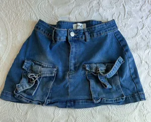 Cargo jeans mini skirt Blue thumbnail 1